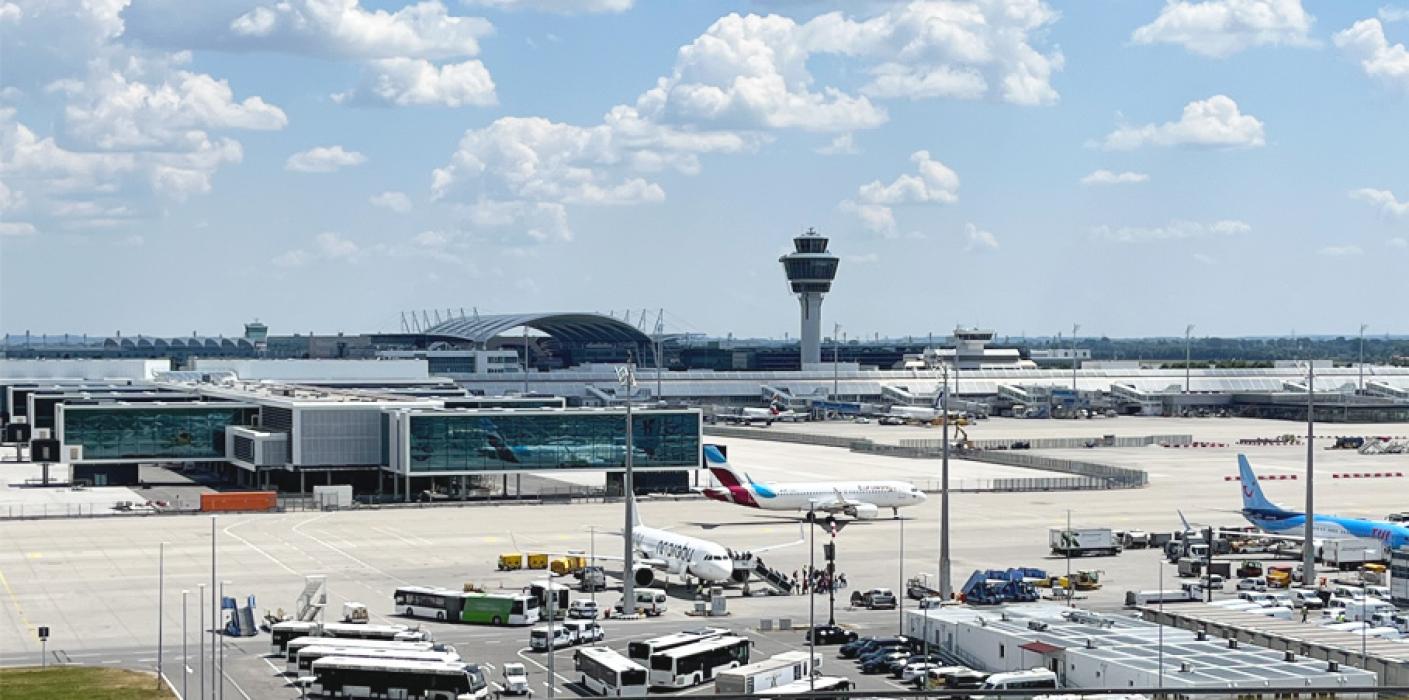 Flughafen München vom Besucherhügel